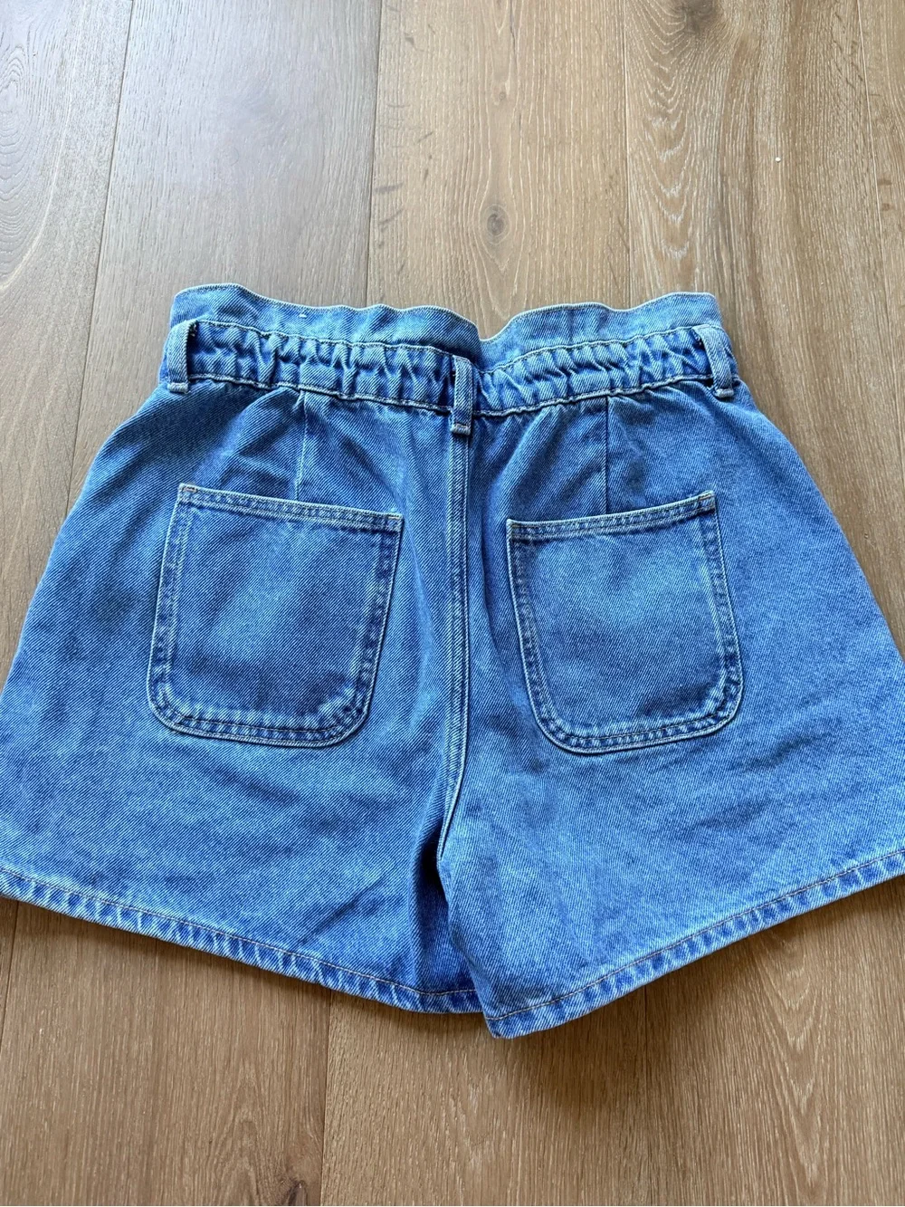 Zara paperbag waist denim shorts